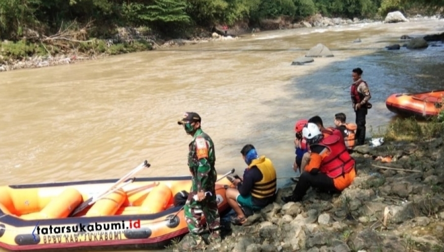 Hari Kedua Proses Pencarian Korban yang Dilaporkan Terseret Arus Saat Mancing di Sungai Cimandiri