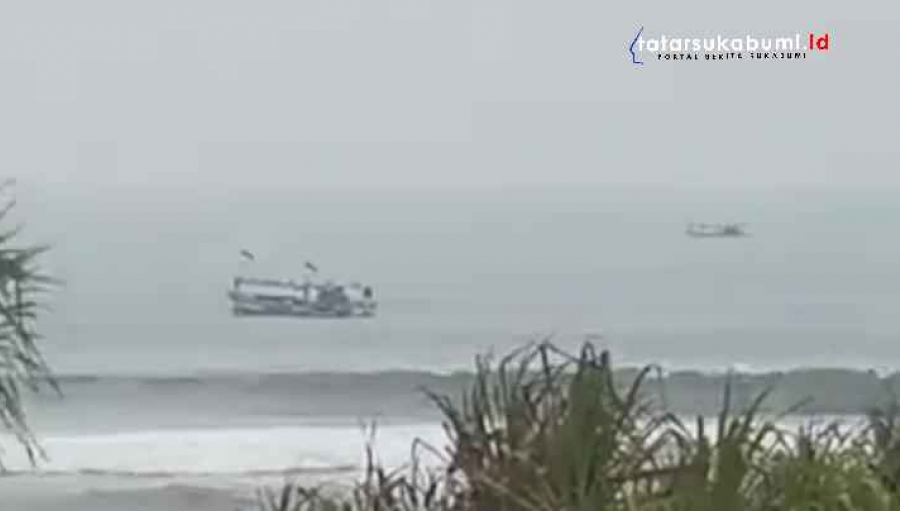 Kapal Nelayan Ujunggenteng Terdampar di Perairan Agrabinta 1 ABK Hilang