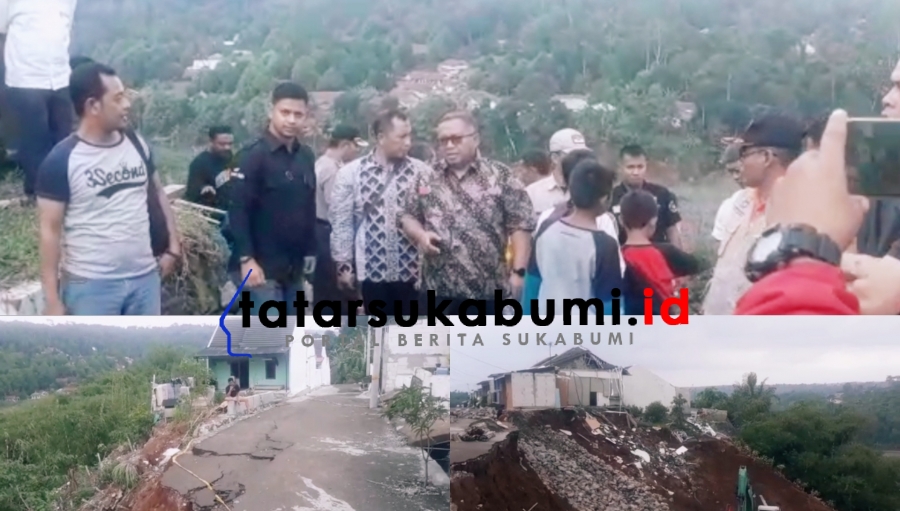 Rumah Amblas Masuk Jurang di Parungkuda, 4 Rumah Kembali Dievakuasi, Marwan Hamami : Saya Akan Tinjau Lagi Izinnya