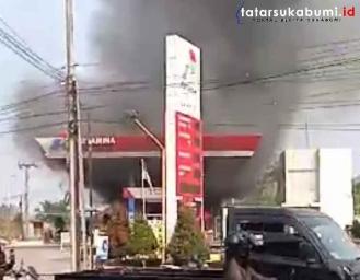 SPBU Jalan Lingkar Selatan Sukabumi Terbakar