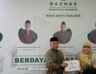 Ikatan Guru Raudhatul Athfal Salurkan Dana Infak Shadaqah ke Baznas Kabupaten Sukabumi
