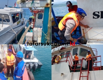 Potensi Gelombang Tinggi di Perairan Palabuhanratu, Satpol Air Polres Sukabumi Sisir Kapal Nelayan