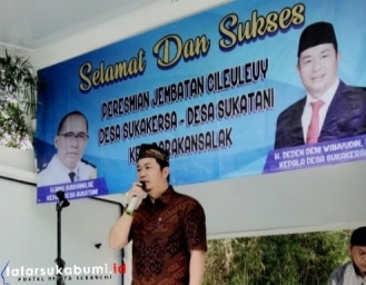 Ketua Apdesi Kabupaten Sukabumi Resmikan Jembatan Penghubung Parakansalak Kalapanunggal