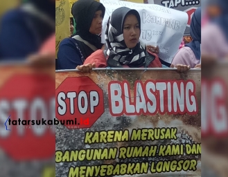 Tambang Semen di Sukabumi Disoal, Warga Demo DPRD Minta Stop Blasting