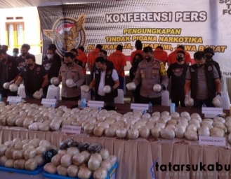 Polisi Bongkar 402 Kilo Sabu Jaringan Narkotika Internasional di Sukaraja Sukabumi