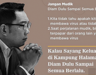 Ridwan Kamil Keluarkan Maklumat Larangan Mudik, Jika Akan Pulang ke Sukabumi Perhatikan Detailnya