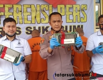 4 Pencuri Kelas Kakap Spesialis Bobol BTS Dibekuk Kepolisian Resor Sukabumi