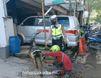 Polres Sukabumi Berikan Sanksi Bagi Pemotor yang Bandel Pakai Knalpot Brong