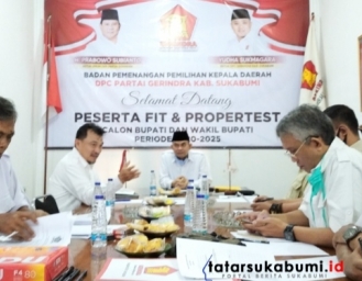 Bakal Calon Bupati Sukabumi Adjo Sardjono Jalani Fit and Propertest Partai Gerindra