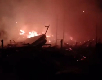 Rumah Warga Terbakar di Sirnarasa Cikakak Akibat Arus Pendek Arus Listrik Televisi
